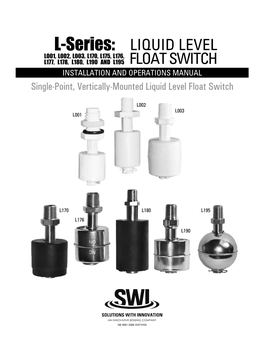 L-Series: LIQUID LEVEL FLOAT SWITCH