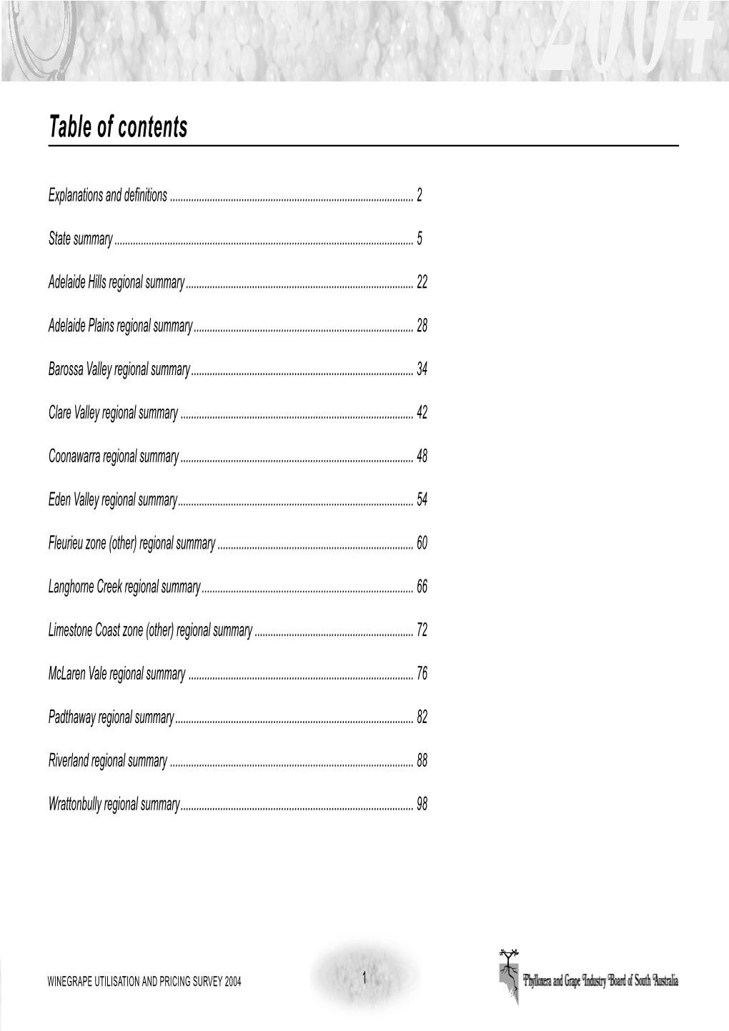 Table of Contents