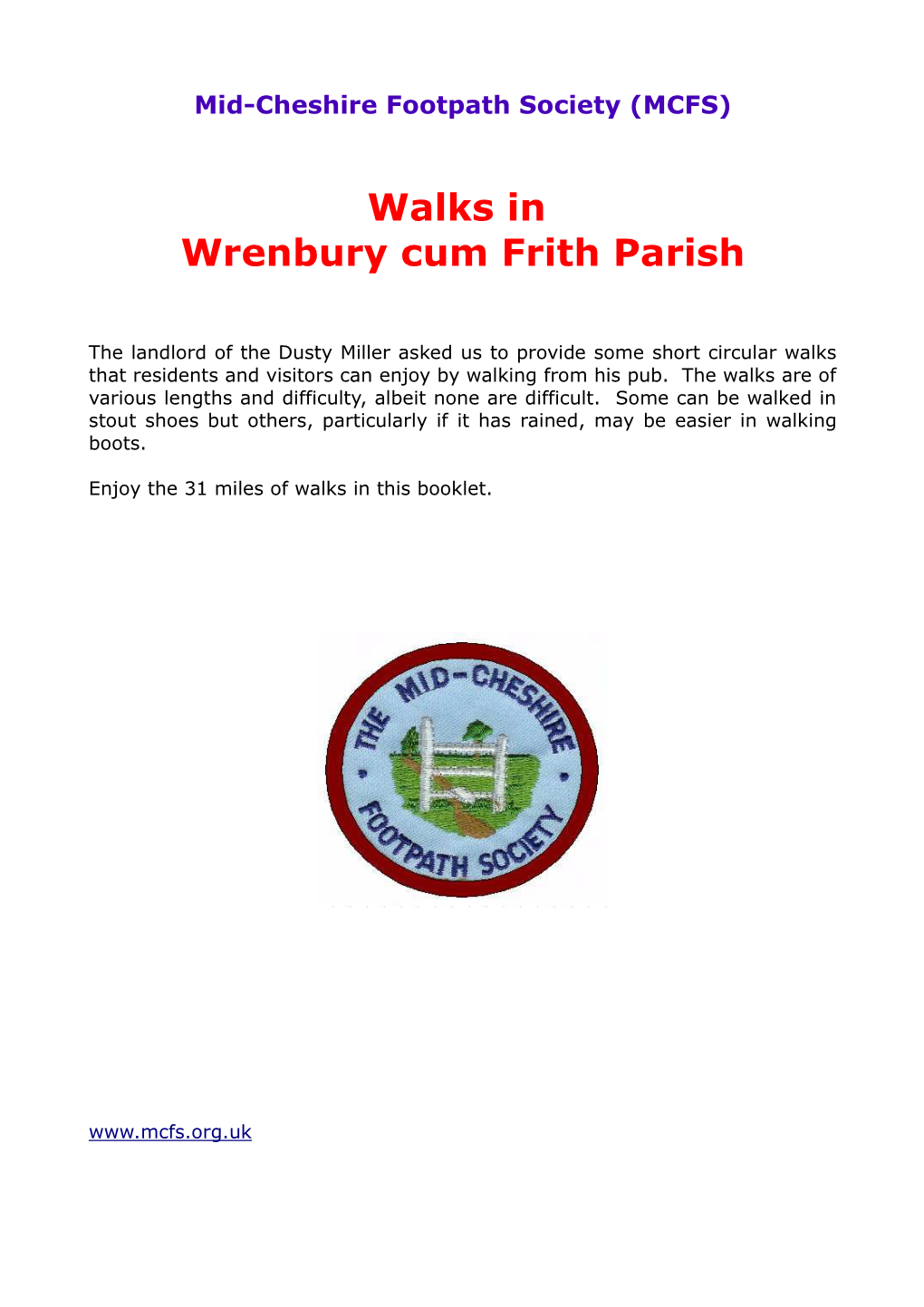 Wrenbury Parish Walks