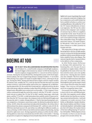BOEING at 100 in the Delivery of Key Components