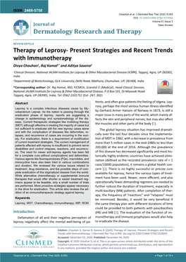 Therapy of Leprosy