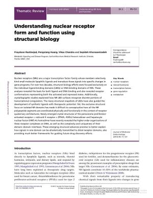 Understanding Nuclear Receptor Form and Function Using Structural Biology