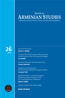 REVIEW of ARMENIAN STUDIES a Biannual Journal of History, Politics and International Relations