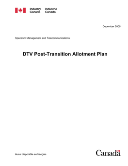 DTV Post-Transition Allotment Plan