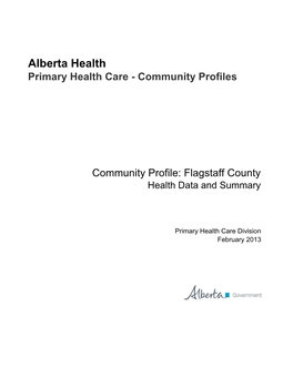 Flagstaff County Health Data and Summary