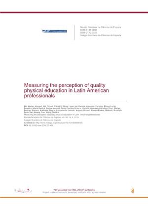 Measuring the Perception of Quality Physical Education in Latin American Professionals