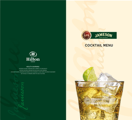 Hilton Cocktail Menu