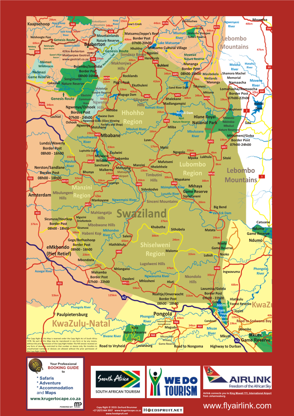 Swaziland Map 2020