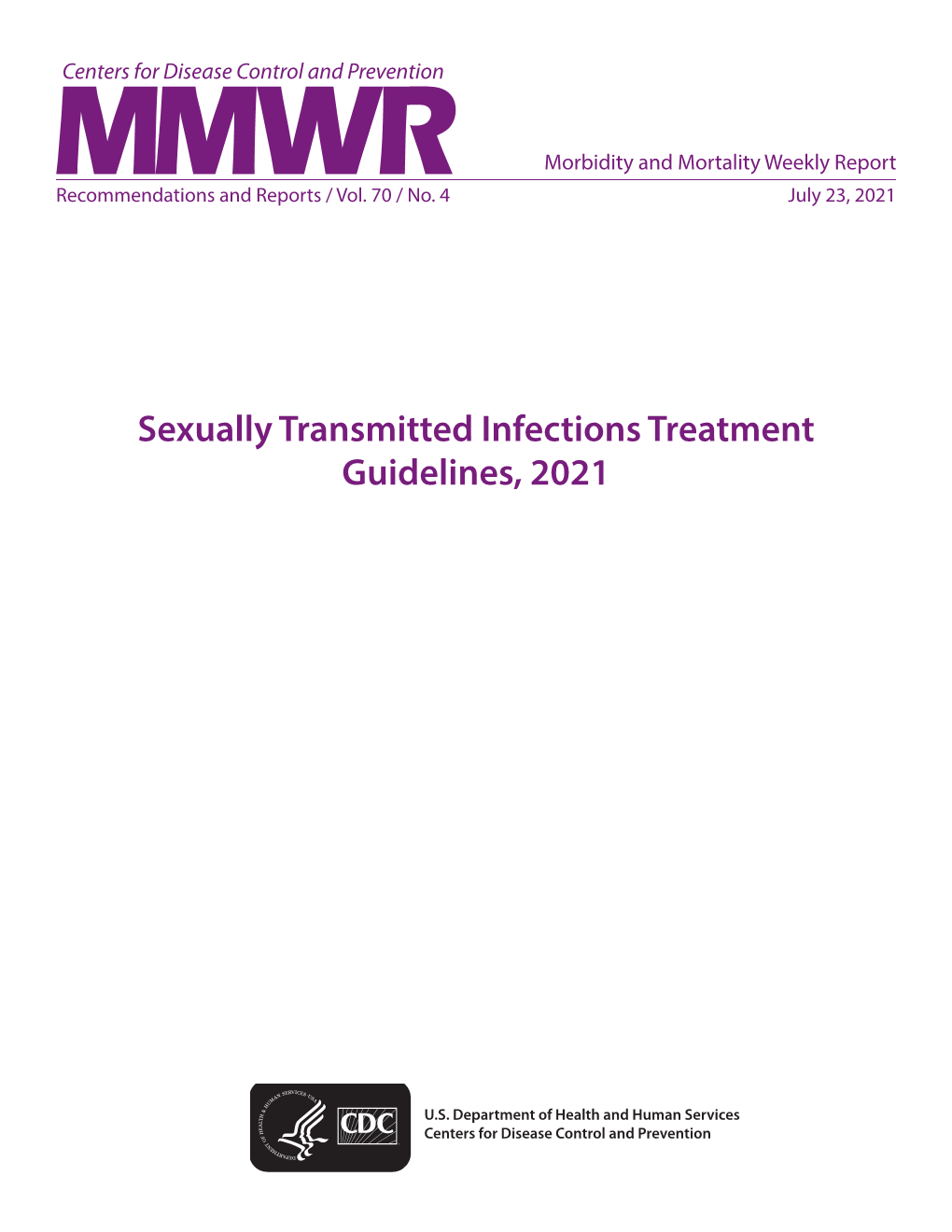 Sexually Transmitted Infections Treatment Guidelines, 2021