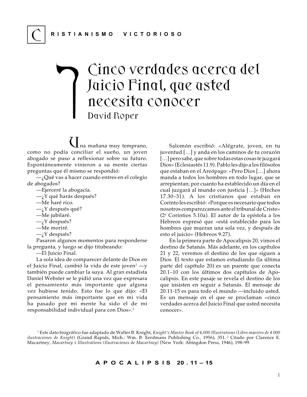 C Cinco Verdades Acerca Del Juicio Final, Que Usted Necesita Conocer