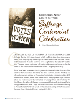 Shedding New Light on the Suffrage Centennial