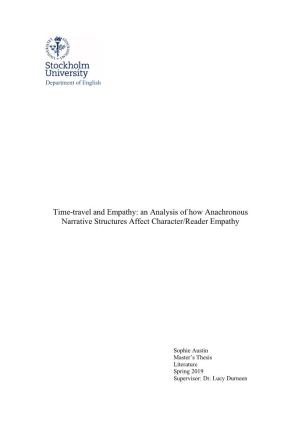 Time-Travel and Empathy: an Analysis of How Anachronous Narrative Structures Affect Character/Reader Empathy