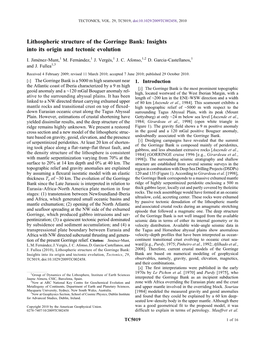 Lithospheric Structure of the Gorringe Bank: Insights Into Its Origin and Tectonic Evolution