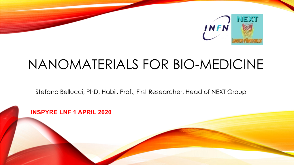 Nanomaterials for Bio-Medicine