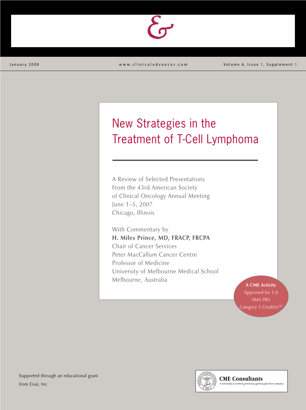 New Strategies in the Treatment of T-Cell Lymphoma