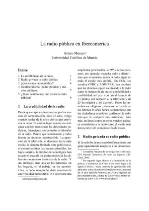 La Radio Pública En Iberoamérica