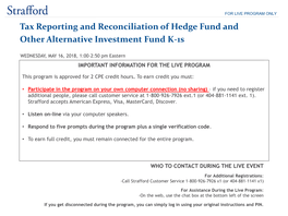 Deconstructing Hedge Fund K-1S