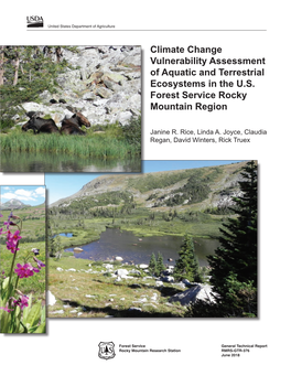 Climate Change Vulnerability Assessment of Aquatic and Terrestrial Ecosystems in the U.S