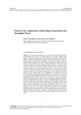 Importance of Recycling Construction and Demolition Waste