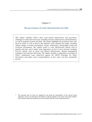 Chapter 5 the Governance of Water Infrastructure in Chile