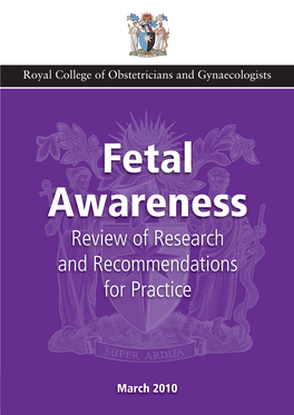 Fetal Awareness Review of Research and Recommendations for Practice