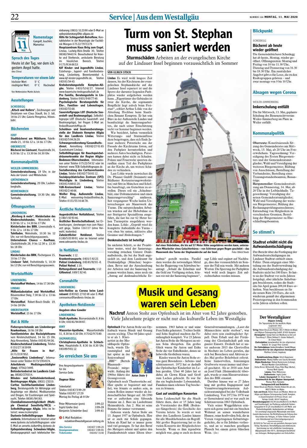 Turm Von St. Stephan Muss Saniert Werden