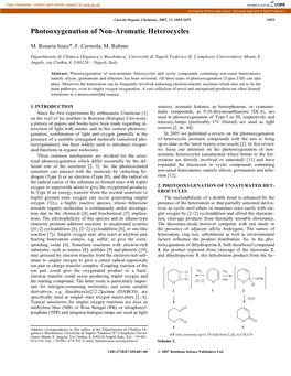 Photooxygenation of Non-Aromatic Heterocycles