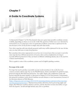 Chapter 7 a Guide to Coordinate Systems