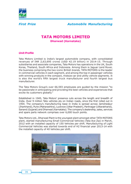 TATA Motors Limited, Dharwad (Karnataka)