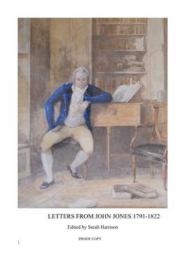 LETTERS from JOHN JONES 1791-1822 Edited by Sarah Harrison