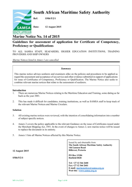Certificate of Competency Guide