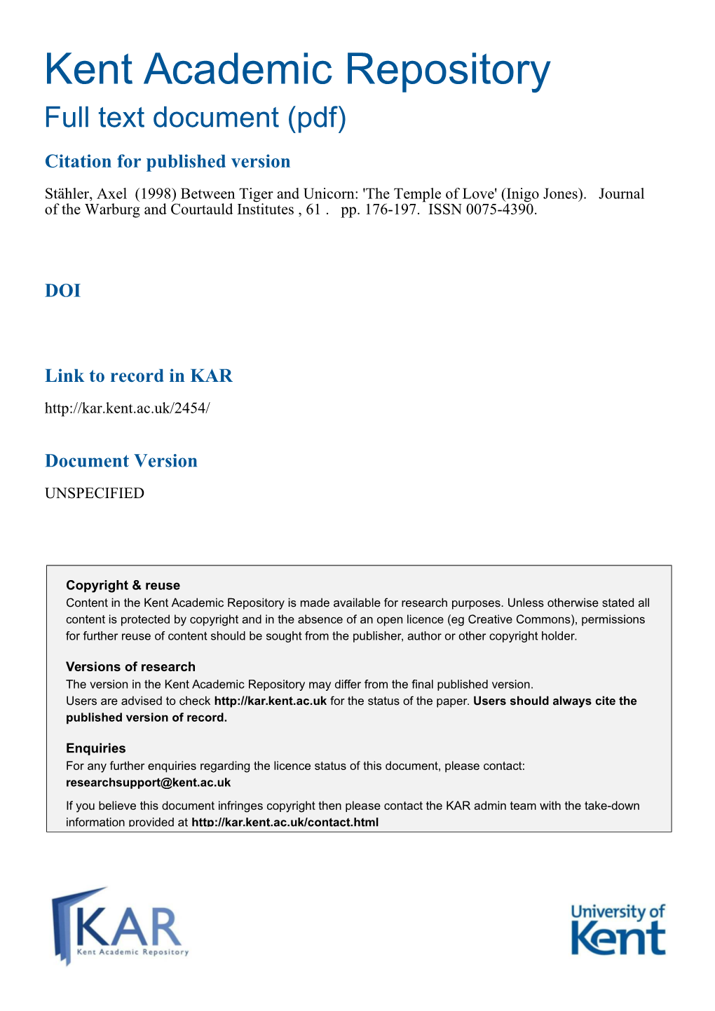 Kent Academic Repository Full Text Document (Pdf)