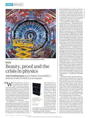 Beauty, Proof and the Crisis in Physics