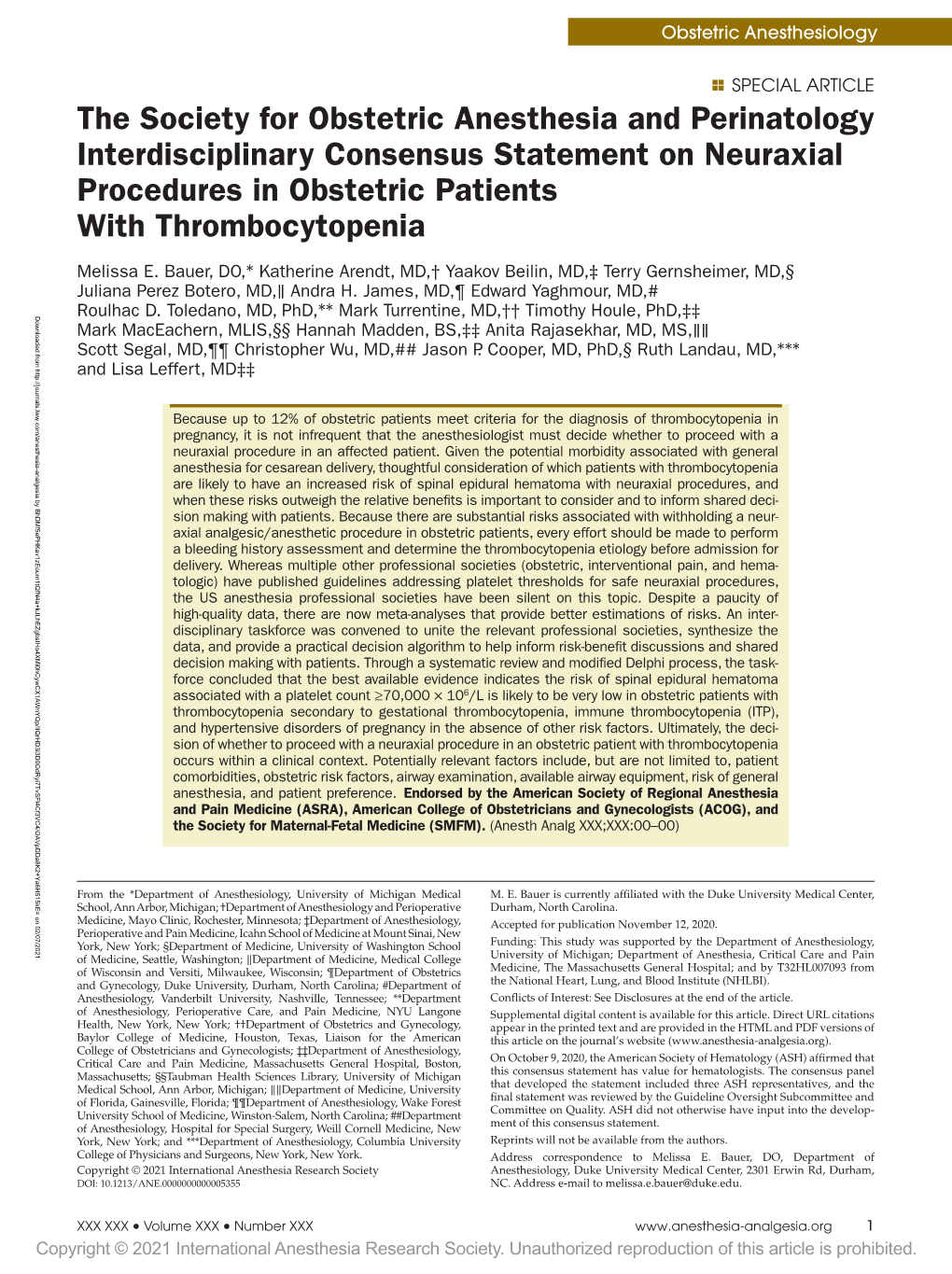 SOAP Consensus Statement Thrombocytopenia 2021.Pdf