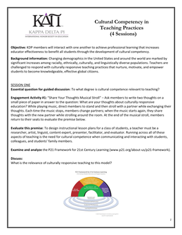 Cultural Competency in Teaching Practices (4 Sessions)