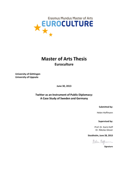 Master of Arts Thesis Euroculture