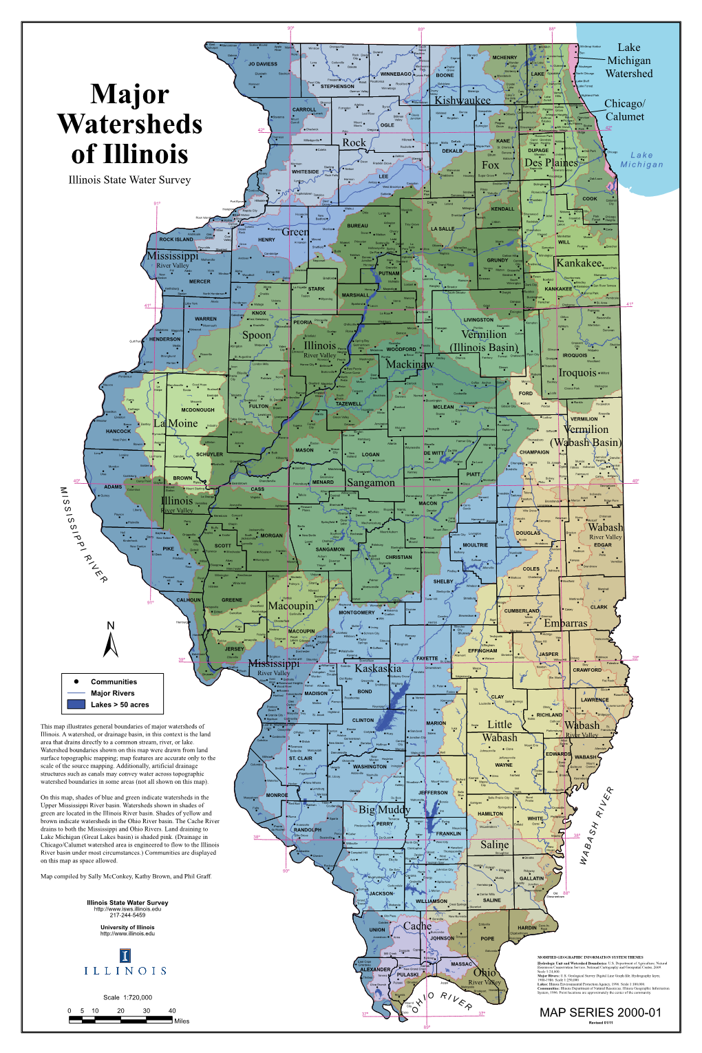 Major Watersheds of Illinois