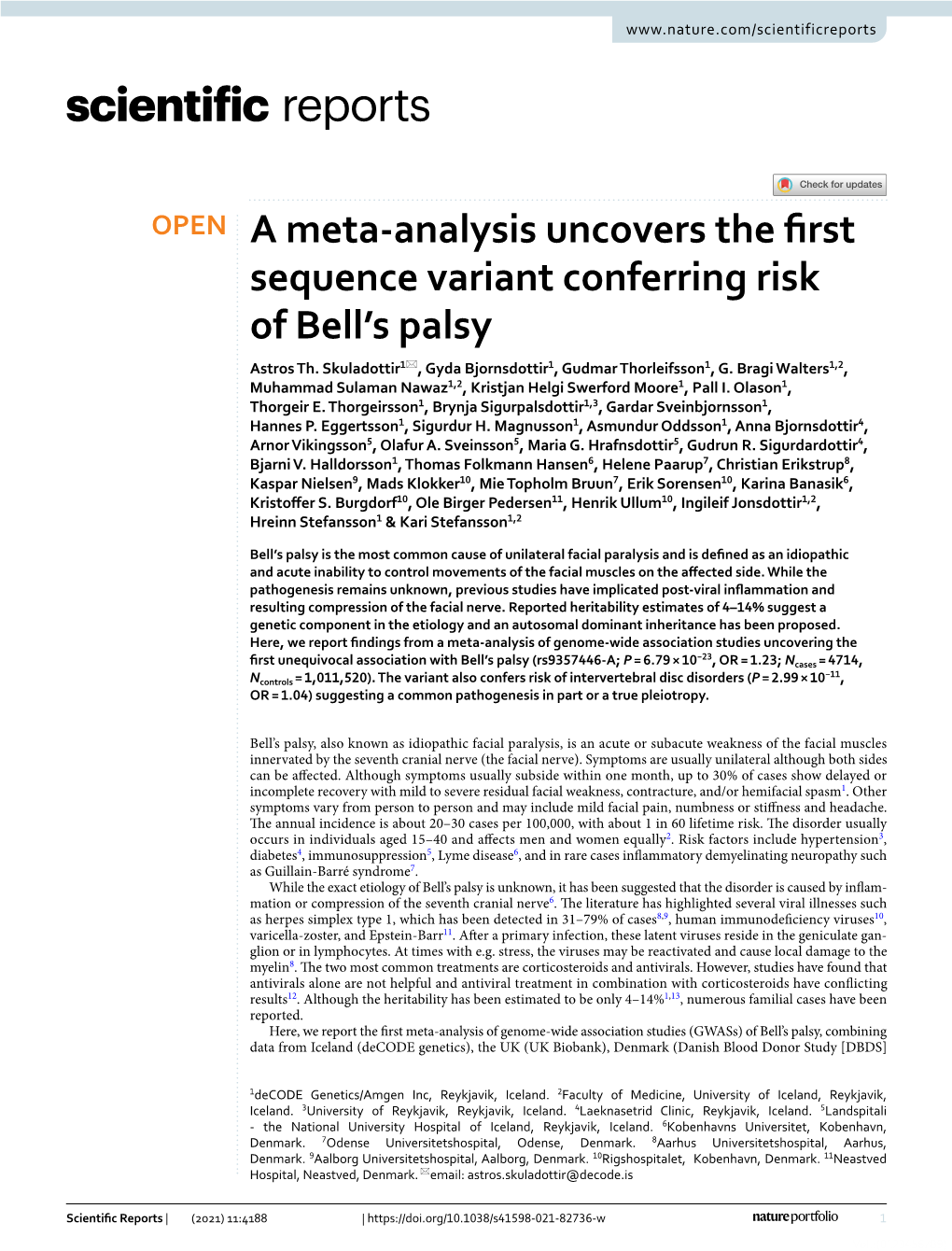 A Meta-Analysis Uncovers the First Sequence Variant Conferring Risk Of