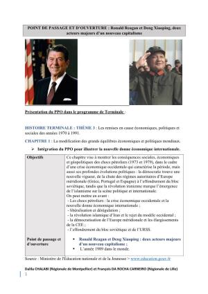 Ronald Reagan Et Deng Xiaoping, Deux Acteurs Majeurs D'un