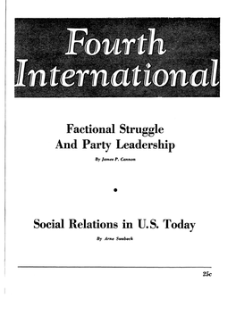 Factional Struggle and Party Leadership Social Relations in U.S