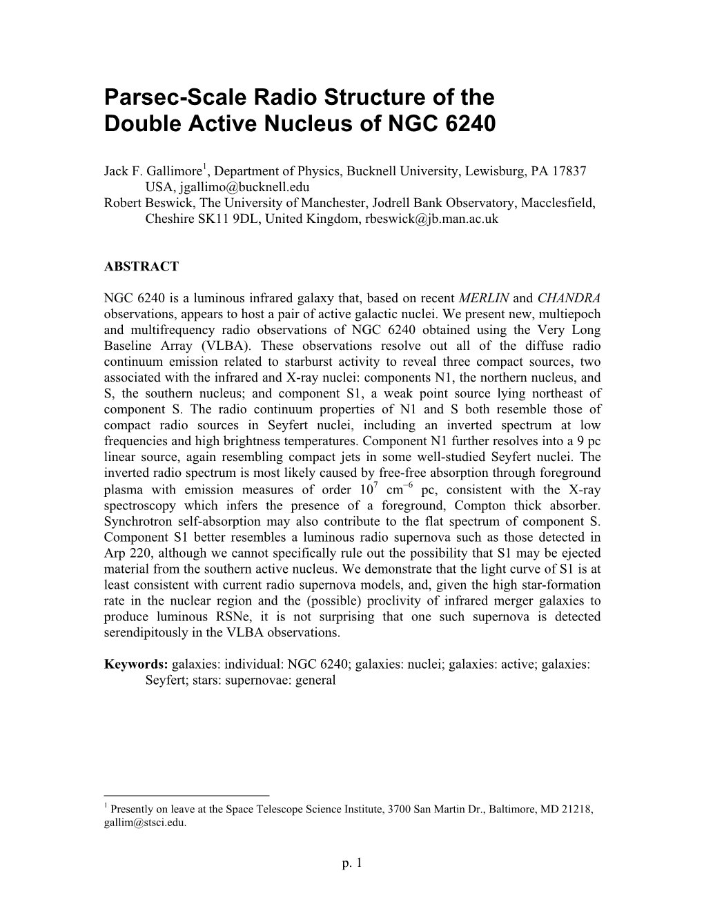 Parsec-Scale Radio Structure of the Double Active Nucleus of NGC 6240