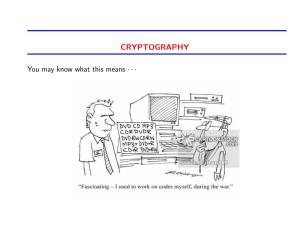 CRYPTOGRAPHY You May Know What This Means