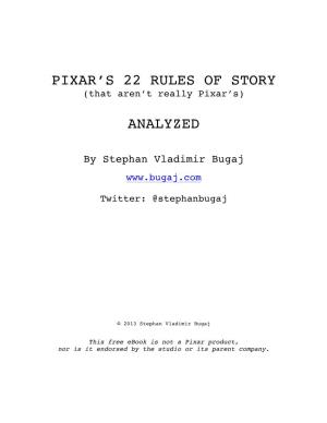 Pixar's 22 Rules of Story Analyzed
