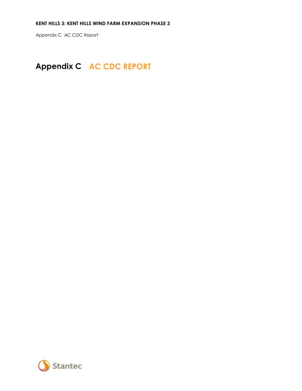 Appendix C AC CDC Report