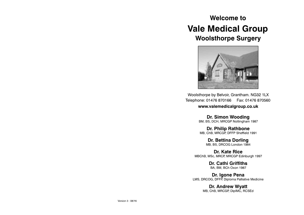 Vale Medical Group Woolsthorpe Surgery