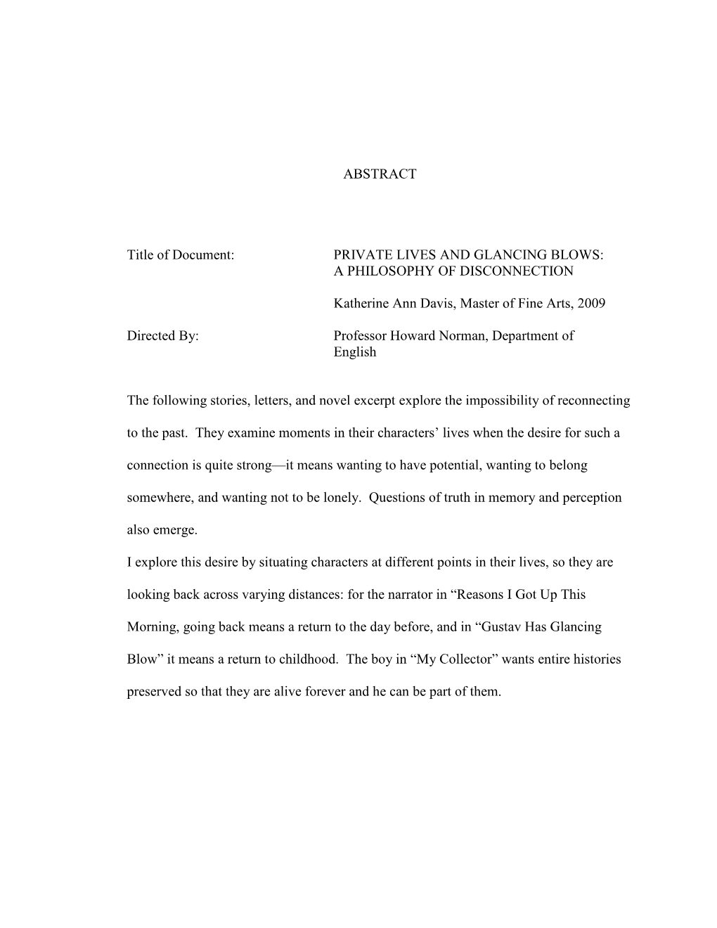 ABSTRACT Title of Document: PRIVATE LIVES AND