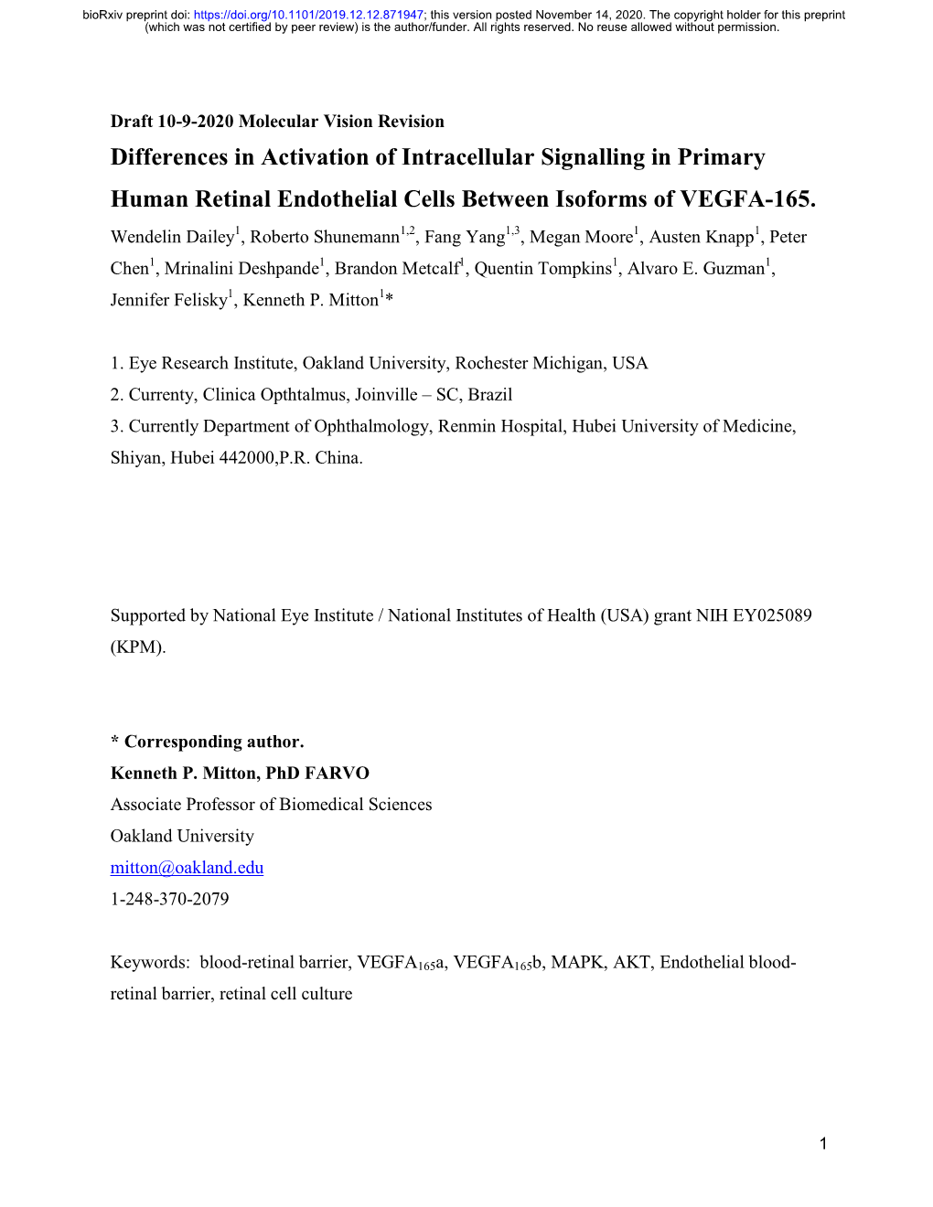 Differences in Activation of Intracellular Signalling in Primary