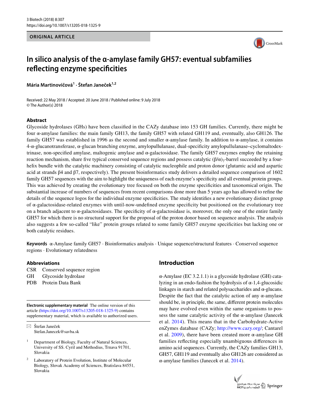 In Silico Analysis of the Α-Amylase Family GH57: Eventual Subfamilies Reflecting Enzyme Specificities