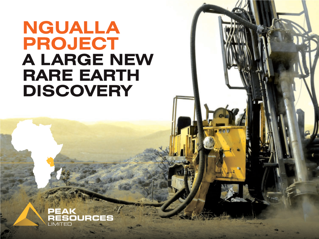 Ngualla Project a Large New RARE EARTH Discovery Disclaimer
