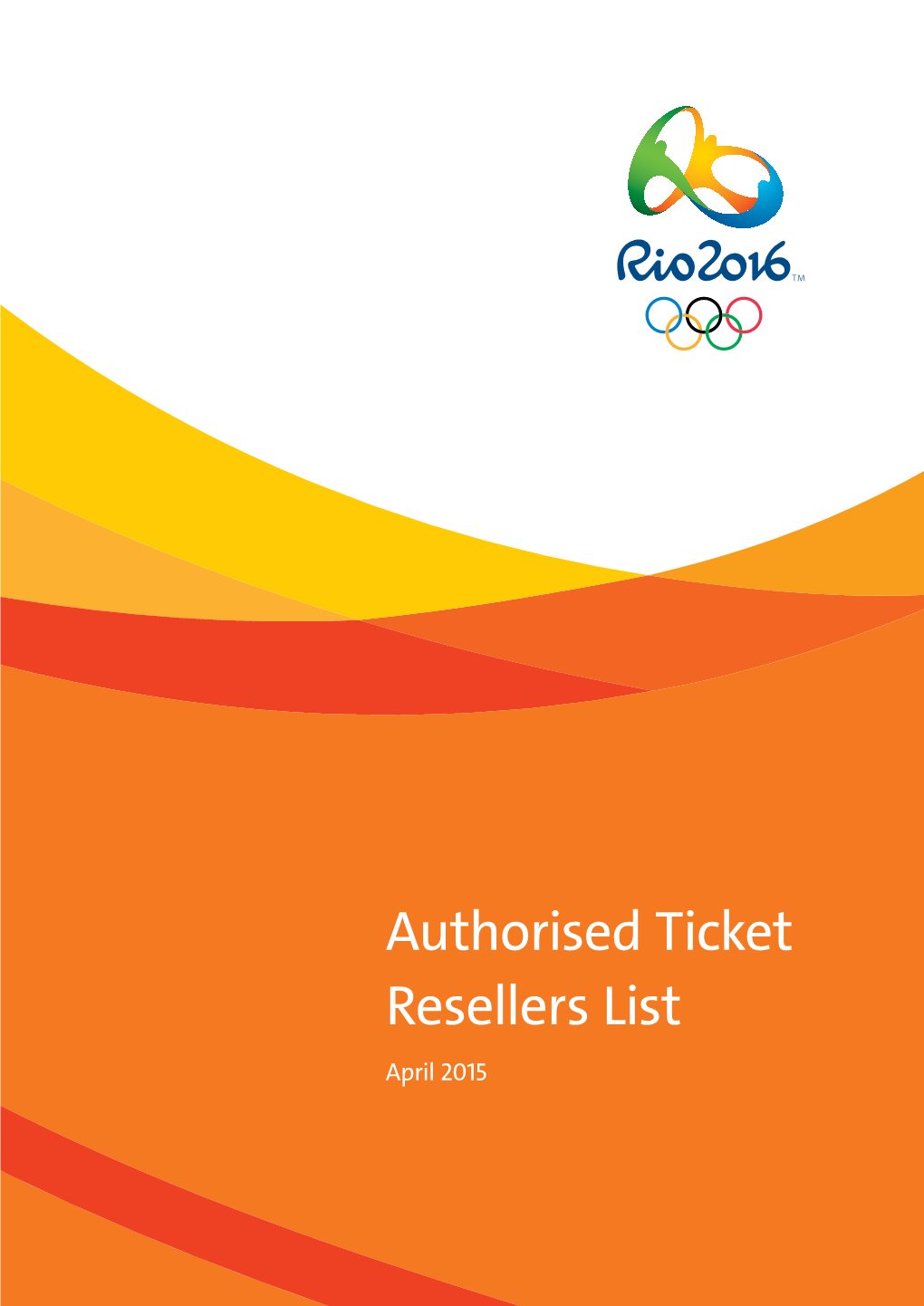 Authorised Ticket Resellers List April 2015 Authorised Ticket Resellers List